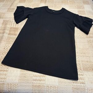 Halogen Ruffle Sleeve Sweatshirt Mini Dress